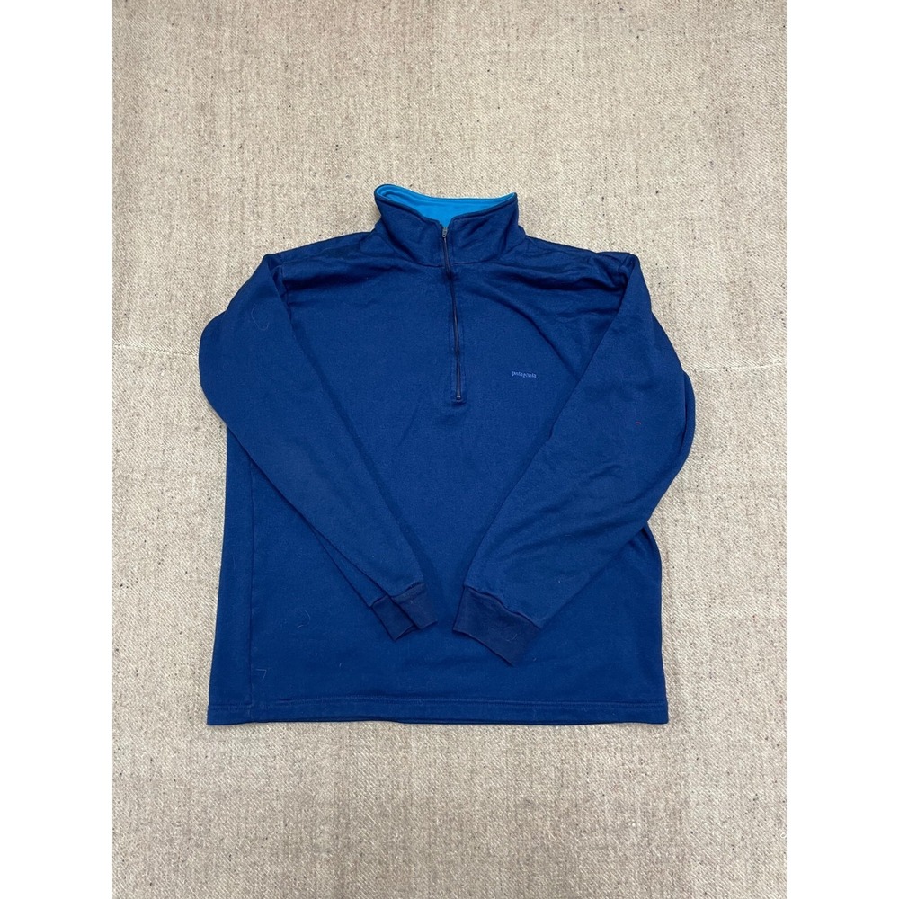 Vintage Capilene 1/4 Zip Pullover Men XL Blue 1990s Patagonia